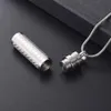 Cylindre Memorial Pendentif Pet Human Funéral Cendres Garderie Cremation Collier Collier Bijoux pour hommes