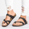 Leopard Print Women Summer Beach Casual Shoes Retro Flat Slides Thick-Soled Cork Slipper Wood Flip Flops Sandal Sandals