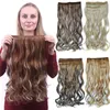 24 pouces Clip dans les Extensions de Cheveux Synthétiques Trame 120g 40 Couleurs Simulation Bundles de Cheveux Humains MR-5S-02