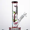 8-Zoll-Wasserpfeifen, Mini-Perc-Glasbongs mit kleinem geradem Rohr, leuchten im Dunkeln, Öl-Dab-Rigs, 18-mm-Verbindungswasserpfeifen mit diffusem Downstem