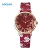 Horloges Miqiao 2021 Fashion Casual Quartz Dames Horloges Printing Persoonlijkheid Womens Horloge Gift W142
