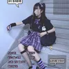 Japanese Women Skirt Three piece set Plaid Mini Harajuku Y2K Uniforms A-line Sweet High Waist kawaii Suits Dark Sets 210608