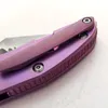 Beperkte aanpassingsversie Stitch Folder Borka zakmes Hoge hardheid Rock Grind M390 Blade Violet Titanium handvat Outdoor Hunting EDC Tactical Tools