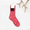 Designers design high-quality leisure socks with fashionable letter patterns in 10 colors of luxury women's medium stockings.
