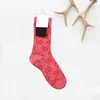 Chaussettes de loisirs avec motifs de lettres en 10 couleurs Bas moyens pour femmes 452414