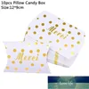 Emballage cadeau 10pcs décoration de mariage points d'or oreiller forme boîtes biscuits bonbons emballage sacs bébé douche fête d'anniversaire décor1 prix usine conception experte qualité