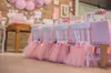 2021 En stocks différentes couleurs Couvre de chaise de mariage élégant bow tulle tutu chaises de châssis décorations jupes zj0178716763