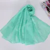 Bufanda Hijab de algodón arrugada para mujer, chales arrugados de colores sólidos, envolturas suaves para la cabeza, bufandas musulmanas, Pashmina grande 180*70cm