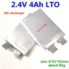 GTK 2.4 V 4Ah LTO 2.3 V 4000 mah lithium titanate batterij 10C ontlading voor 12 v 24 V Elektrische grasmaaier ebike accu diy