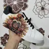 The New Fashion Women Shoes Men skórzane koronkowe platforma Ogólne Sole Treakers White Black Casual Hchkjjj014