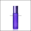 Favor Event Festive Party Supplies Home Garden10ml Packing Bottles Portable Frosted Colorf Thick Glass Roller Essential Oil per Travel Ref