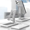 Soporte plegable para teléfono de aleación de metal, soporte de escritorio Flexible ajustable para móvil, compatible con teléfono inteligente, iPhone, Samsung, tableta y PC