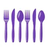 Stoviglie usa e getta Colore viola Forniture per feste Set di stoviglie Tazze Piatti Tovaglioli Bambini Buon compleanno Decorazioni per bomboniere Anniversario