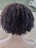 Afro Kinky Curly Short Bob Lace Front Human Hair Wigs For Black Women Brazilian remy Hairs 12inch Natural Color diva1