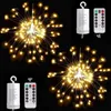 2021 DIY Firework String Lights Led Strip Strip 8 режимов Fairy Light 4AA Батарея с батареи.