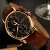 Montres-bracelets montre pour hommes mode bracelet en cuir montre-bracelet d'affaires Relogio Masculino Erkek Kol Saat