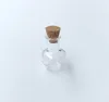 2021 Lovely Small Glass Bottle Tiny Clear Empty Glass Wishing Message Vial With Cork Stopper 25mm Mini Container