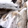 Maomaokong vrouwen jas parkas natuurlijke bontkraag echte bont x-lange jas konijn voering winter S 211220