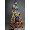 Ethnic Clothing 2021 Fashion Ladies African Clothes Round Neck Dashiki Maxi Dress Sleeveless Plus Size Dresses For Women Robe Africaine