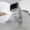 Zespół Zespół dla Apple 38mm 40mm 42mm 44mm Mały talia Metalowa Pasek Ze Stali Nierdzewnej Wodoodporne Zespoły 5 Rzuce Diamentowe Paski łańcuchowe Wysokiej jakości serii 1 2 3 4 5 6