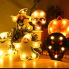 1Pair Horror Halloween Ornament Night Light LED Bord Lamp Pumpkin Ghost Bat Spider Home Party Decoration Props Batterimodeller D2.0