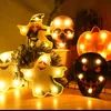 1PAIR Horror Halloween Ornaments Nocna światło LAMPA LAMPA STALOWA DYMPKIN GHOT BAT SPIDER DECORME DECORATION DECORACJA MODELE BATERIOWE D2.0