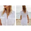 Beach Cover up robe Plage Sarong Bikini Bathing Suit Women wear Swimsuit Pareo Tunic #Q815 210420