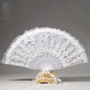 Party Decoratie Bruids Douche Witte Dames Gevouwen Kalkoenveren Hand Fan Hele Handgemaakte Fans Voor Dans Bruiloft Decor Customi245w