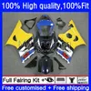 Bodys blauw geel injectievorm voor Suzuki GSX-R1000 K3 GSXR1000 03 04 Carrosserie 25NO.75 GSXR 1000 CC 1000CC 2003-2004 GSXR1000CC GSXR-1000 2003 2004 OEM-vogelvakken