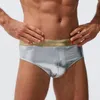 Gold Silver Men's Swimwear Men Waterproof Swimming Trunks Surf Shorts 2021 Gay Bikinis Beach Sexy Swim Brief Swimsuits