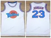 Ship od US Michael MJ # 23 Tune Squad Space Jam Koszykówka Jersey Movie Męskie Wszystkie Szyte White Black Jerseys Rozmiar S-3XL Najwyższej jakości