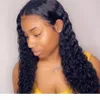 360 peruca frontal de renda água molhada ondulada 28 polegadas onda encaracolada pré-selecionada com cabelo de bebê perucas humanas malaias para mulheres negras full front2479304