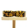 Fashion Tortoiseshell Cuff Bangles With Gold Flowers Island Names Bracelets For Girls Women Nice Wear