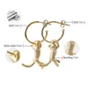 Lotus Fun Real 925 Sterling Silver Earrings Creative Handmade Fine Jewelry Cute 18K Gold Kung Fu Cat Drop for Women 2106242577197
