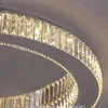 Designer de cristal de aço inoxidável pós -moderno, Lamparas de TechO teto luzes.