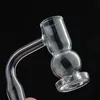 Halve las roken accessoires platte Terp Terp Slurper Quartz Banger met afgeschuinde rand en grote luchtstroom Beter Gebruik 4 parels Duidelijke Gezamenlijke kom 20mm Dia 70mm Lengte 807