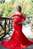 Maternity klänningar för fotografering gravid kvinna sexig axelfri sjöjungfruad graviditet klänning baby shower fotografi rekvisita q0713
