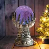 Halloween Glowing Crystal Ball Magic Creative Witch Hands Night Light Lamp Skull Fingers Plasma Dekorationer 220211323R