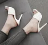 Роскошные элегантные женские туфли на высоком каблуке с квадратным шитьем, женская обувь на очень высоком каблуке-шпильке, вечерние пикантные сандалии с открытым носком, женские тапочки