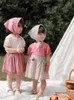 Meisjesrokken zomerstijlen korte rokken pure kleuren korte mouwen zoete kinderkleding rok voor meisjes 210701