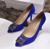 2022 NEW Green Mercerized Denim Wedding Shoes Silver Rhinestone High Heels Women's Shoe Wedding Bridal Shoes 35-42 Without Box