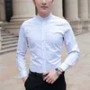 Browon Marka Erkekler Gömlek Iş Uzun Kollu Standı Yaka Pamuk Erkek Gömlek Slim Fit Tasarımlar Erkek Fahion 210705