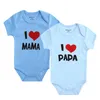 Kledingsets 2021 Mode Kleine Katoenen Baby Gilrs Body I Love Momi Papa Gedrukt Korte Mouwen Geboren Meisjes Kleding9412026