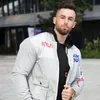 Automne Printemps Nouveau Men039s Bomber Veste NASA Style Pilotes Vestes Casual Mâle Hip Hop Slim Fit Pilote Haute Qualité Manteau Homme Clot49517603650