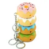 2021 wholesale Donut Style Silicone small Oil Burner Pipes Handcraft Colorful hand Pipe Pyrex Smoking Pipes with key-chain and metal bowl
