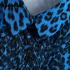 Vrouwen Vintage Leopard Print Blouses Shirts Office Wear Turn Down Collar Shirt Tops Lange Mouw Losse Casual Blouse 210413