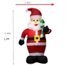 Santa Claus Gingerbread Man Christmas inflatables Indoor and Outdoor Decoration with LED Lights Blow up Lighted Yard Lawn Festive 2821