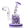 ROYAL 6" Colour honeycomb glass dab oil rig Hookahs bubbler 5MM thick includ quartz banger nail