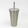 タンブラーの空白の昇華スリムカップストレートカップのコーヒーマグカップ蓋のわらのステンレス鋼の真空カップマグスウォーターボトルDAP320