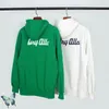 Menselijk gemaakt Hoody Zwart Groen Paar Jurk Fleece Hoodies Sweatshirts Topkwaliteit 210420